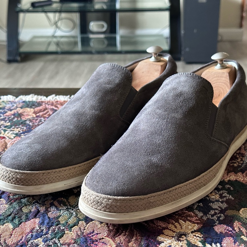 Tod’s Rafia Suede Leather Men's Shoes Casual Loafers Size 13